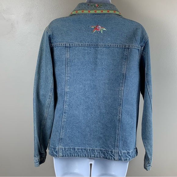 Vintage Bill Blass Jean Jacket Blue Denim Cotton Size Medium Please Read - Picture 15 of 16